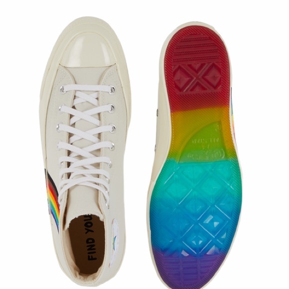 New Men Converse 2021 Chuck 70s Hi Pride Rainbow - Picture 4 of 7